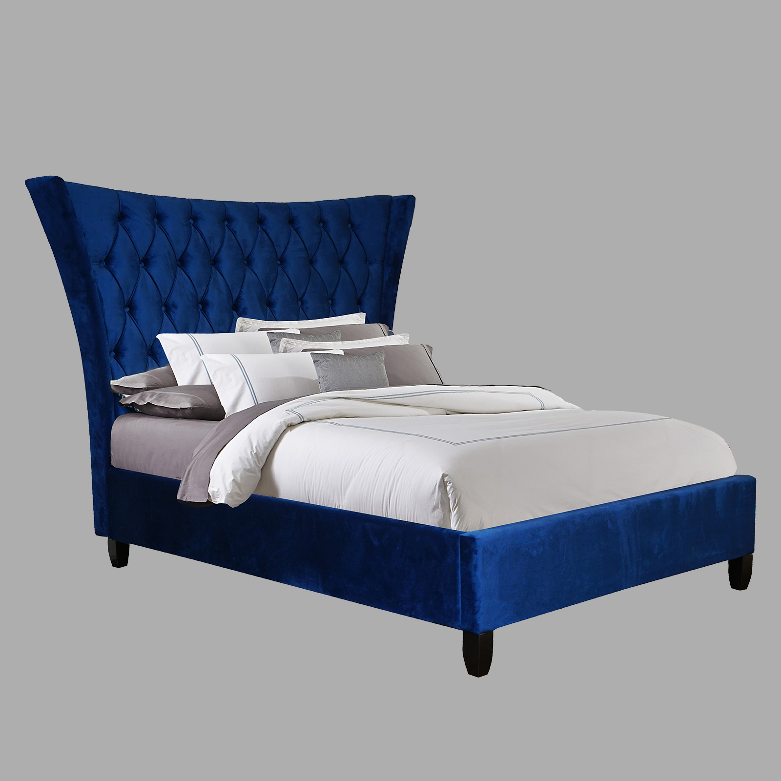 Blue Bed Frame : Birlea Kensington 4ft6 Double Sky Blue Fabric Bed